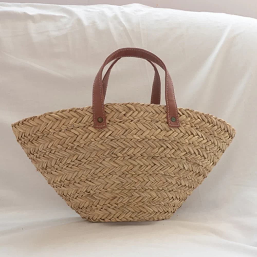 Bohemian Straw Rattan Bags for Women Designer Woven Bag Travel Basket Handbags and Purses Beach Shoulder Bag Tote Shopper Bags