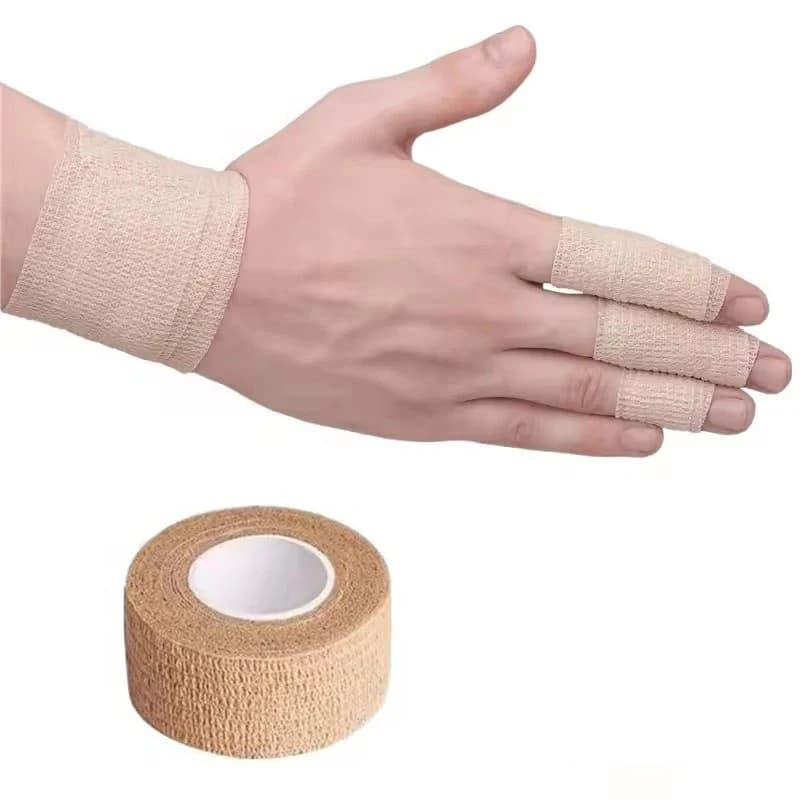1 Pack of 2.5cm * 4.5m Self-adhesive Disposable Elastic Bandage Fitness and Sports Tape Emergency Gauze