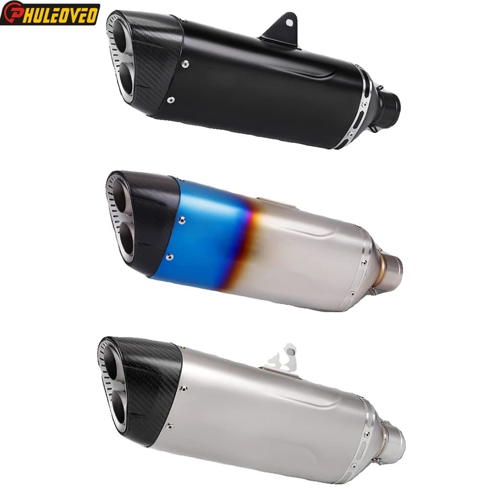 51mm Universal Motorcycle Exhaust for DUKE 390 CRF1000L CRF1100L MT07 MT09 TMAX 530 560 NVX155 PCX125 Z900RS Z1000 FZ1 R1 GSR750