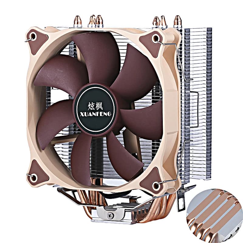 PC Rapid Cooler 4 Heat Pipe CPU Cooling 120mm Fan 3Pin Suitable For Installing LGA115x 1200 1700 2011 x79 x99 i5 i7 AMD 2066 E5