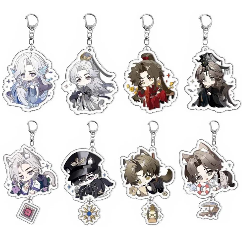 Game Far Beyond The World Acrylic Keychain Pendant Hanging Figure Character Keyring Ornament Decor Accessories Gifts