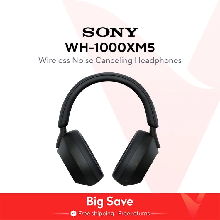 Sony WH-1000XM5 Wireless Headphones Noise Canceling Foldable Bluetooth Earphone Bass Stereo Sound Game Business Exercise Headset