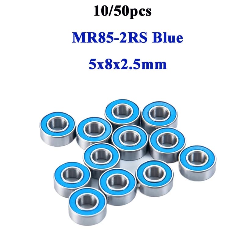 10PCS MR85RS ABEC-5 MR85-2RS MR85 RS MR85RS 5x8x2.5 mm Blue Rubber Sealed Miniature Deep Groove Ball Bearings