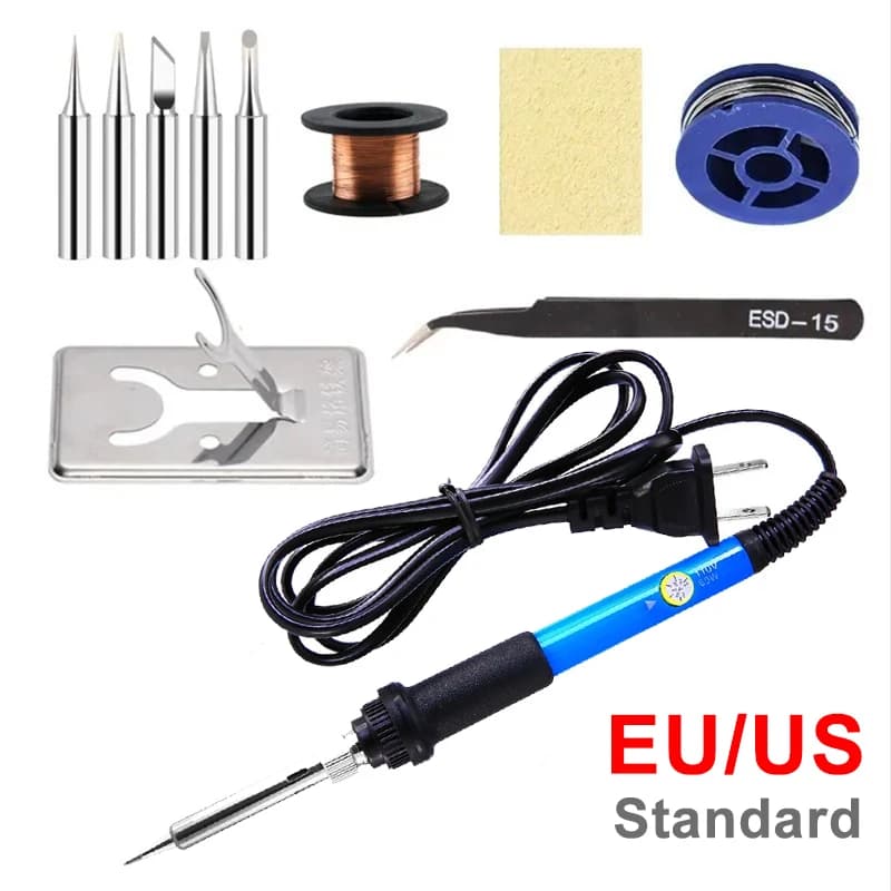 Adjustable Temperature Electric Soldering Iron 60W Electric Soldering Iron Welding Solder Repair Tool (Note Your Local voltage)