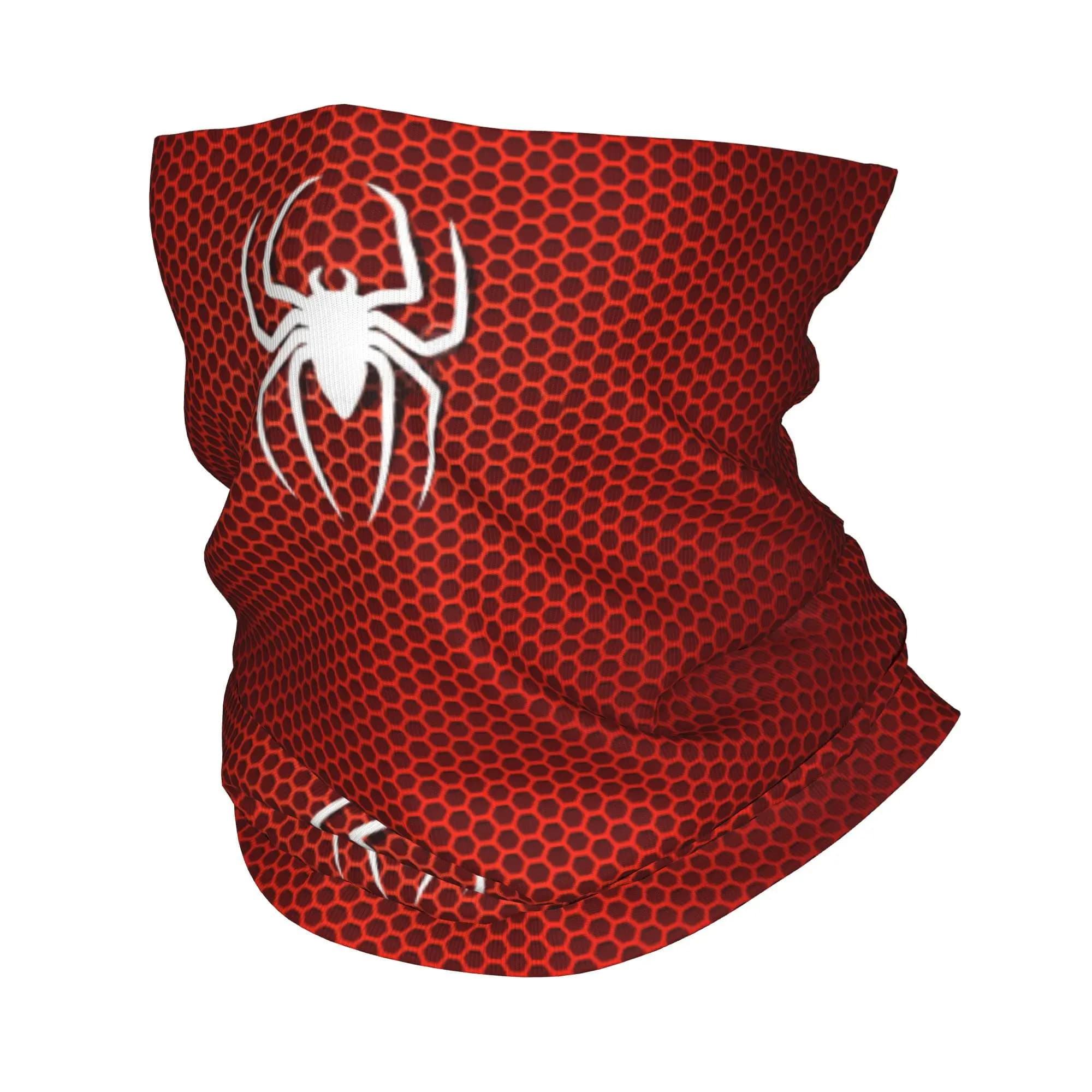 Custom Spider Cobweb Hexagon Bandana Neck Warmer Men Women Winter Ski Tube Scarf Gaiter Spider Man Face Cover