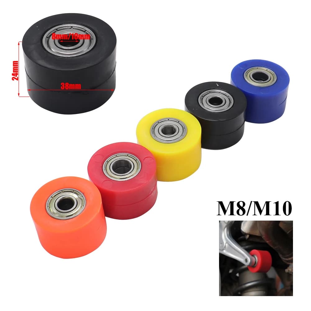1pc Drive Chain Roller Pulley Wheel Slider Tensioner Wheel Guide For Street Bike Enduro Motorcycle Motocross CRF 8mm 10mm