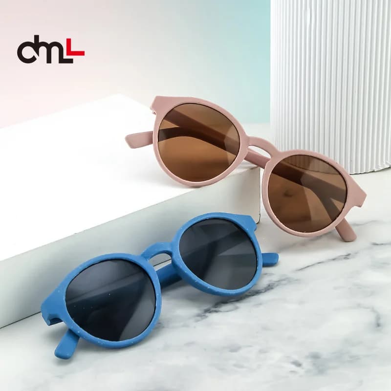DML New Biodegradable Environmental Materials Wheat Straw Sunglasses UV Polarized Ultra-light Children's Holiday Gifts