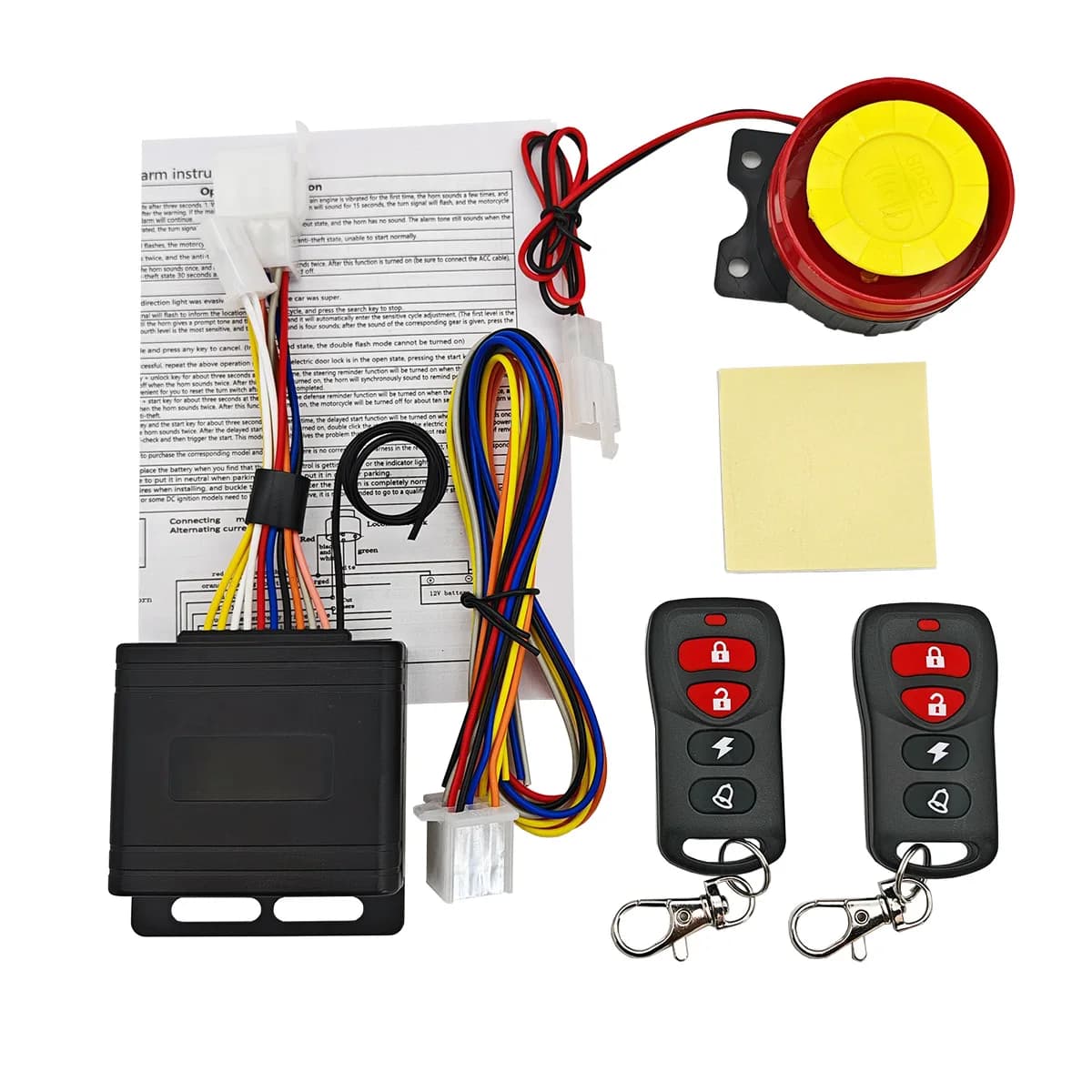Motorcycle Anti-Theft Alarm System Wireless Remote Engine Starter Stop with Remote Controller Key Module Horn for 12V Motorcycle