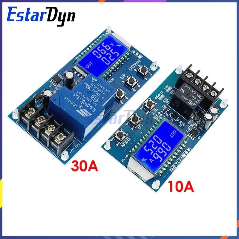6-60v 30A 10A Lead-acid Solar Battery Charge Controller Protection Board Charger Time Switch 12v 24v 36v 48v Battery Capacity
