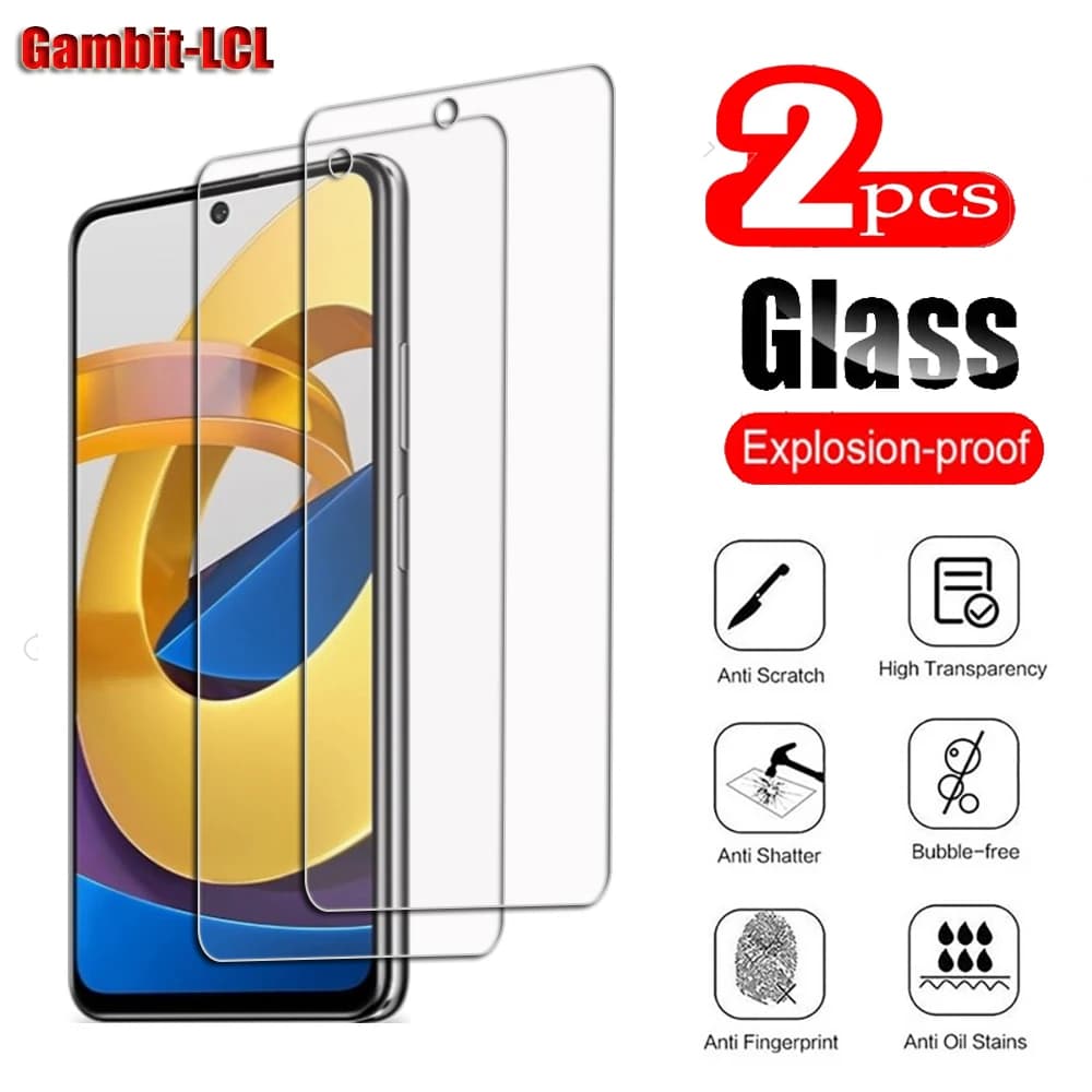 2Pcs Original Protective Tempered Glass For Xiaomi Poco M4 Pro 5G NFC 6.6"  PocoM4 M4Pro  Phone Screen Protector Cover Film