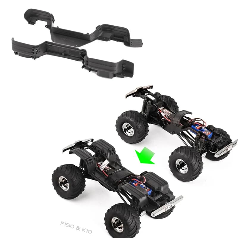 Fender (3D Printing) Chassis Closure for 1/18 RC Crawler Car Traxxas TRX4MT Ford F150 Chevrolet K10 Frame Modification DIY Parts