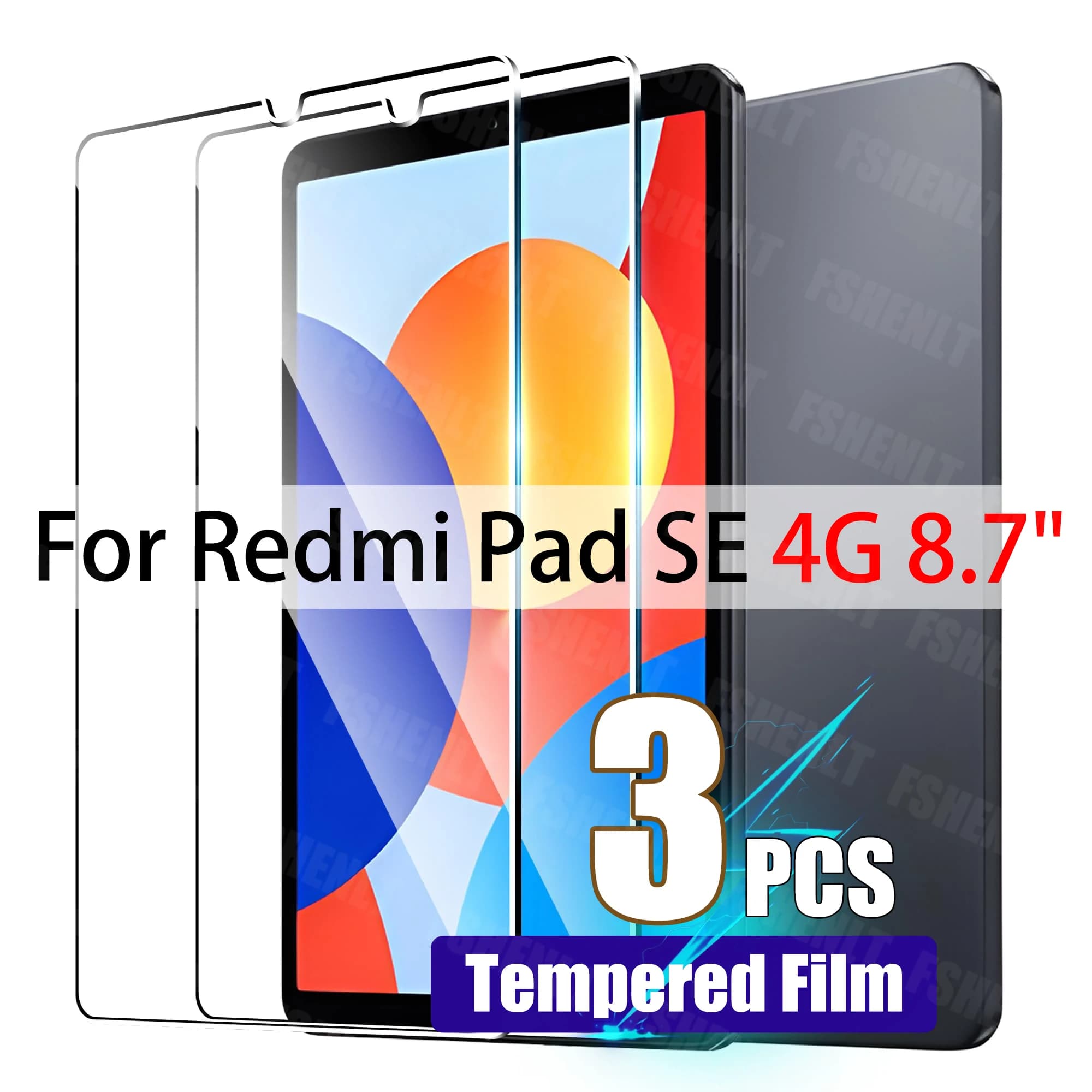 Screen Protector for Redmi Pad SE 4G (8.7 inch) 2024 HD 9H Scratch Resistant  Free Bubble  High Quality Tempered Glass Film