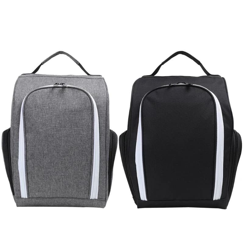 Waterproof Golf Shoes Storage Bag with Outside Pocket Zippered Shoe Bags