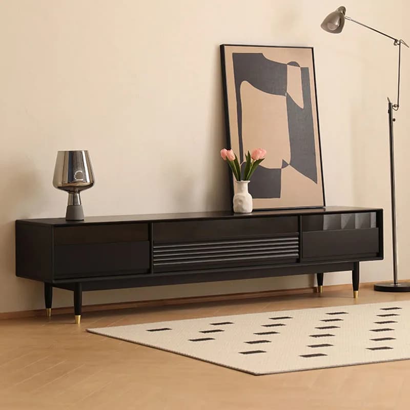 Universal Metal Simple Tv Stand Detals Design Drawer Black Large Living Room Tv Table Wood European Mueble Salon Furniture
