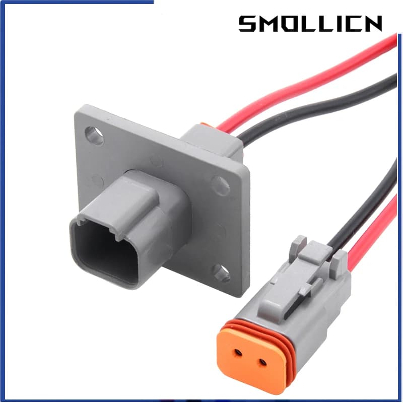 2 Pin Deutsch Male Female Connectors DT04-2P-L012 Fixed Flange Waterproof Wire Harness Plug For Heavy Machine