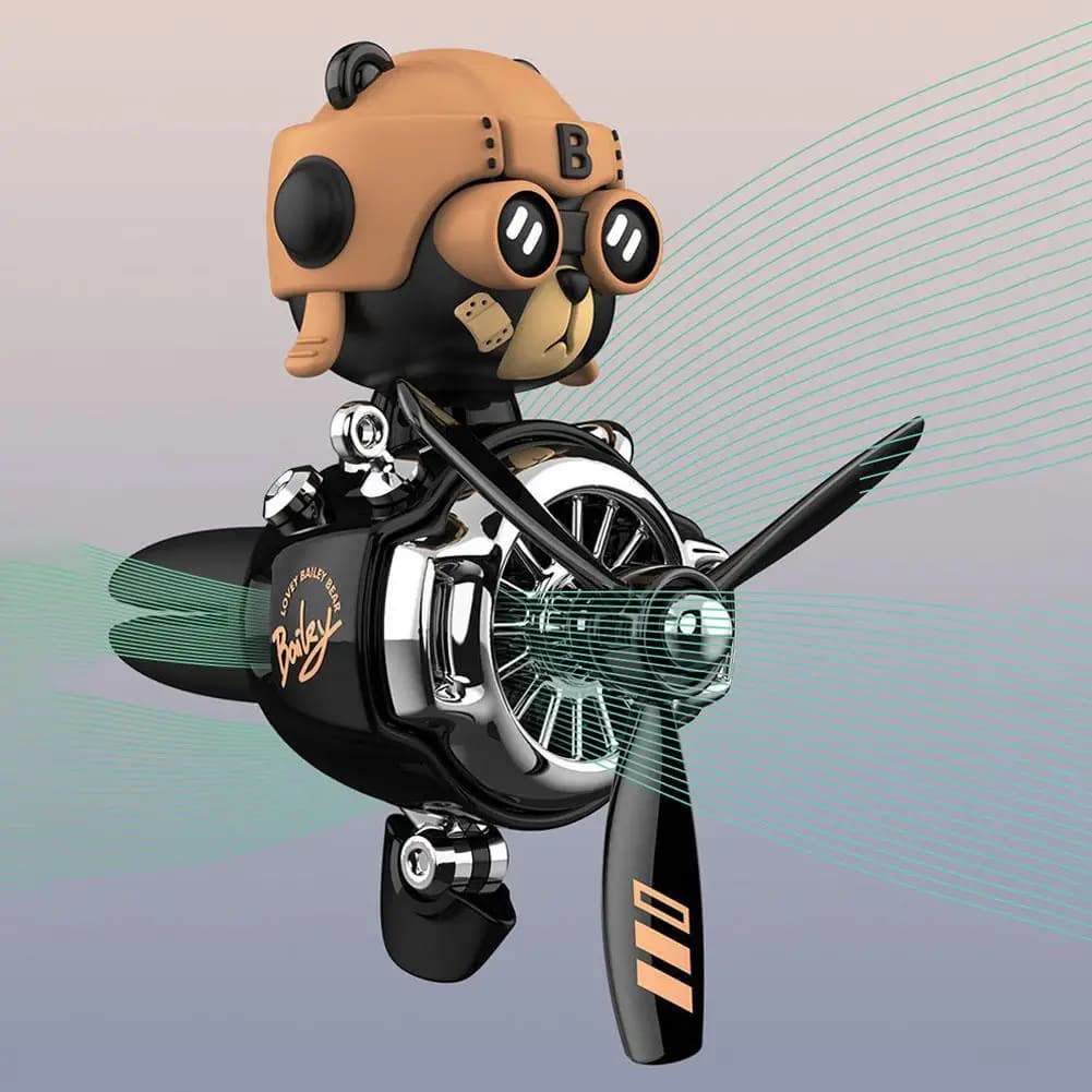 Car Air Freshener Smell In The Styling Vent Perfume Diffuser Bear Pilot Rotating Propeller Fragrance Air Fresheners Clip Parfum