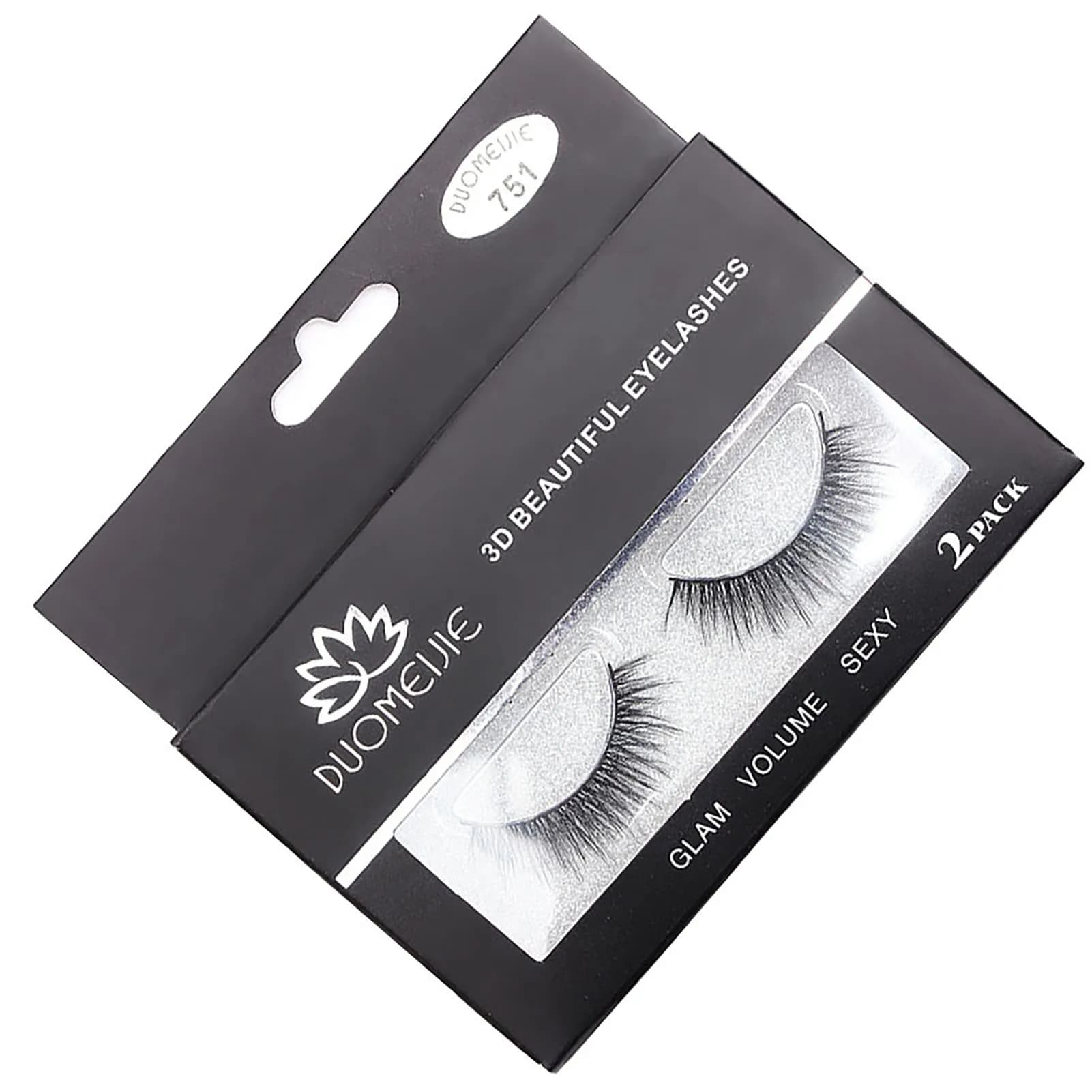 Eyelashes 3D False Lashes Thick Wispy Long C Curl Volume Fake Eyelash Strips for DIY Makeup Use Beauty Salon