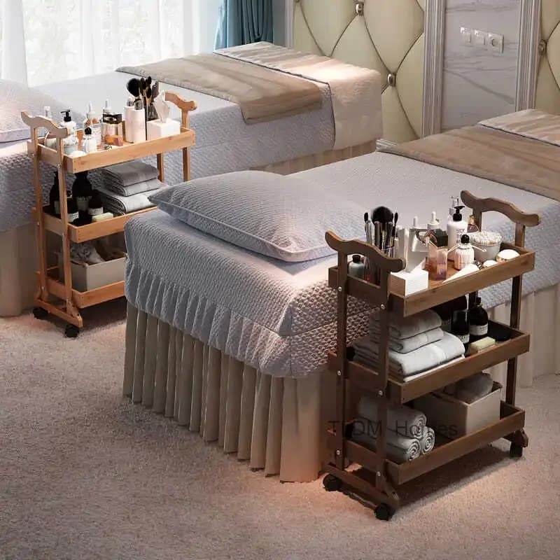 Furniture Barber Auxiliary Cart Hairdressing Beauty Salon Drawers Gold Dental Trolley Spa Utility Organizer Wheels