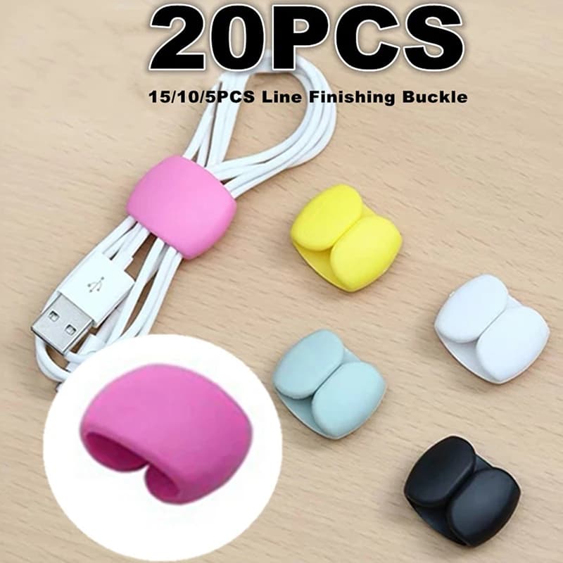 Travel Charge Cable Protectors, Data Cord Clip Decoration, Earphone Charging Cables Storage Buckle, Organizer, 20, 15, 10, 5 Pcs