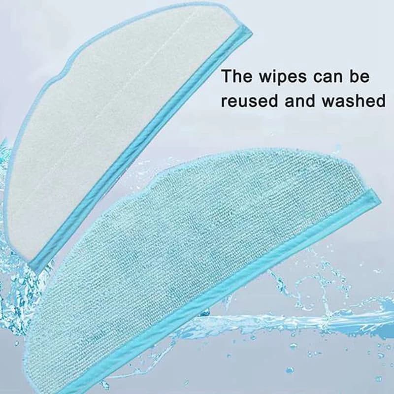 20PCS Washable Mop Cloths For Conga 8090 Ultra / 9090 AI Robot Vacuum Cleaner Mop Cloths Rag Pad Parts
