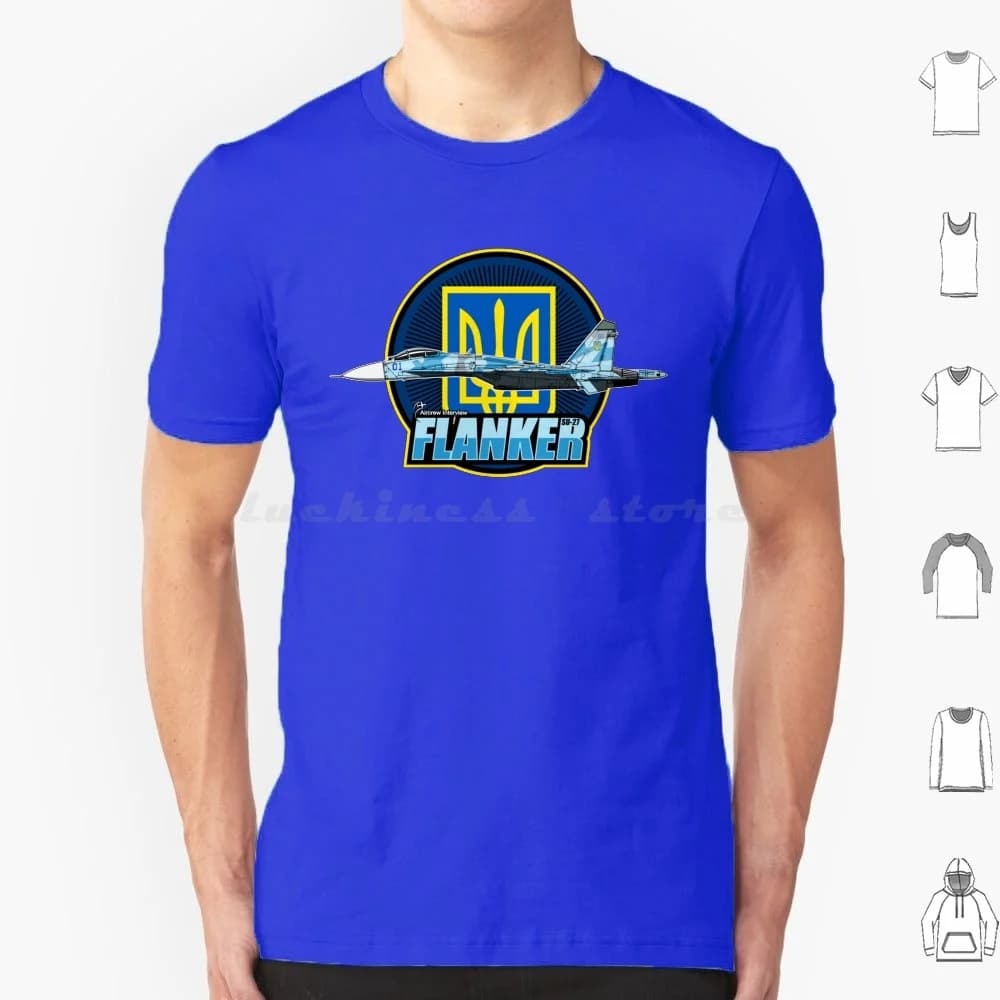 Ukrainian Su-27 Flanker T Shirt Men Women Kids 6xl Sukhoi Su 27 Su 27 Flanker Flanker Ukrainian Flanker Ukrainian Fighter
