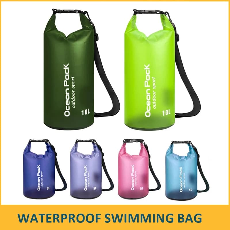 Waterproof Swimming Bag Dry Sack 5L/10L/15L/20L Waterproof Floating Dry Gear Bags For Boating Fishing Rafting Swimming