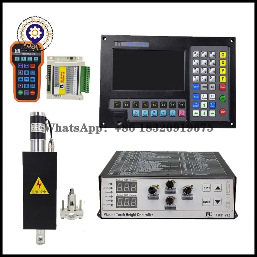 CNC 2axis plasma Flame cutting machine cutting torch height controller+THC lifter F2100B+F1621+JYKB-100-DC24V+F1510 Cyclmotion