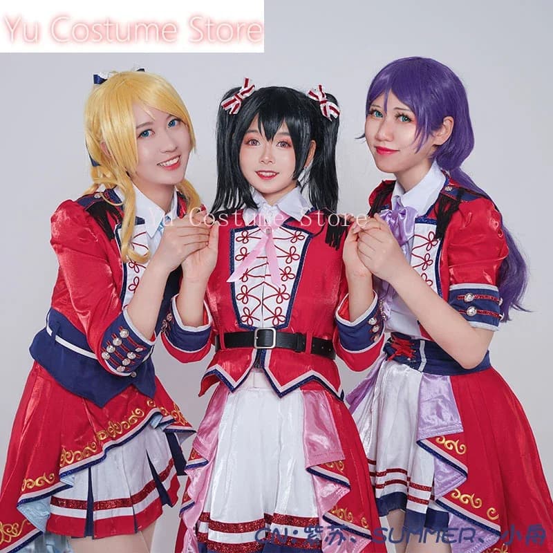 Yu Anime! Lovelive Tojo Nozomi Koizumi Hanayo μ's 9th Anniversary Revival Concert Performance Dress Uniform Cosplay Costume