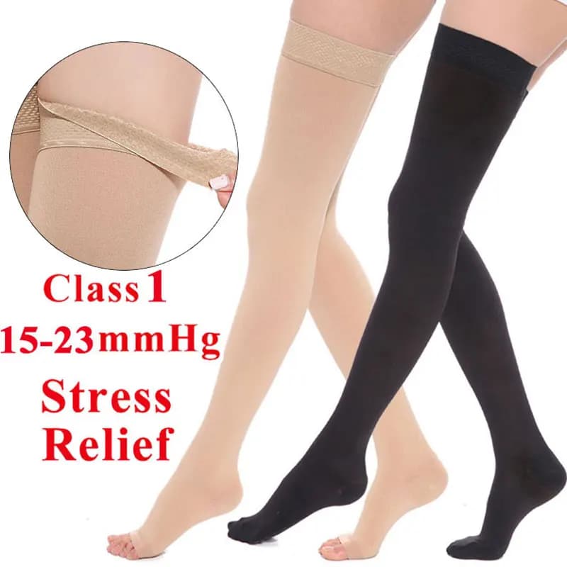 1 Pair Pressure Level 1 Varicose Veins Compression Stockings 15-23MMHG Compression Socks