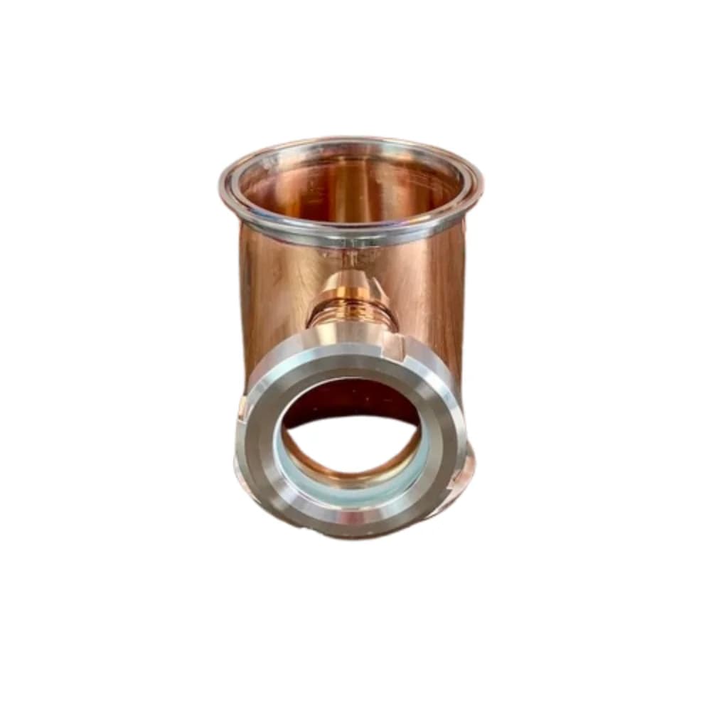 Clamp 6"(154mm) OD167mm Copper Tee for  bubble plates.Part of distillation column.Moonshine Still,Distillation