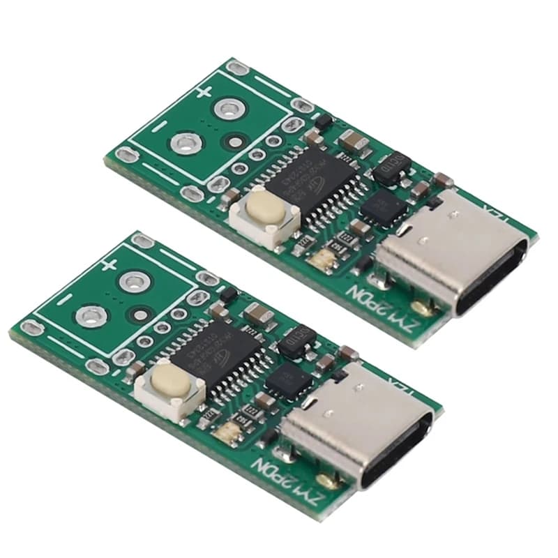 2 Pcs ZY12PDN USB-C PD2.0/3.0 To DC Converter Power Supply Module Decoy Fast Charge Trigger Poll Polling Detector Tester