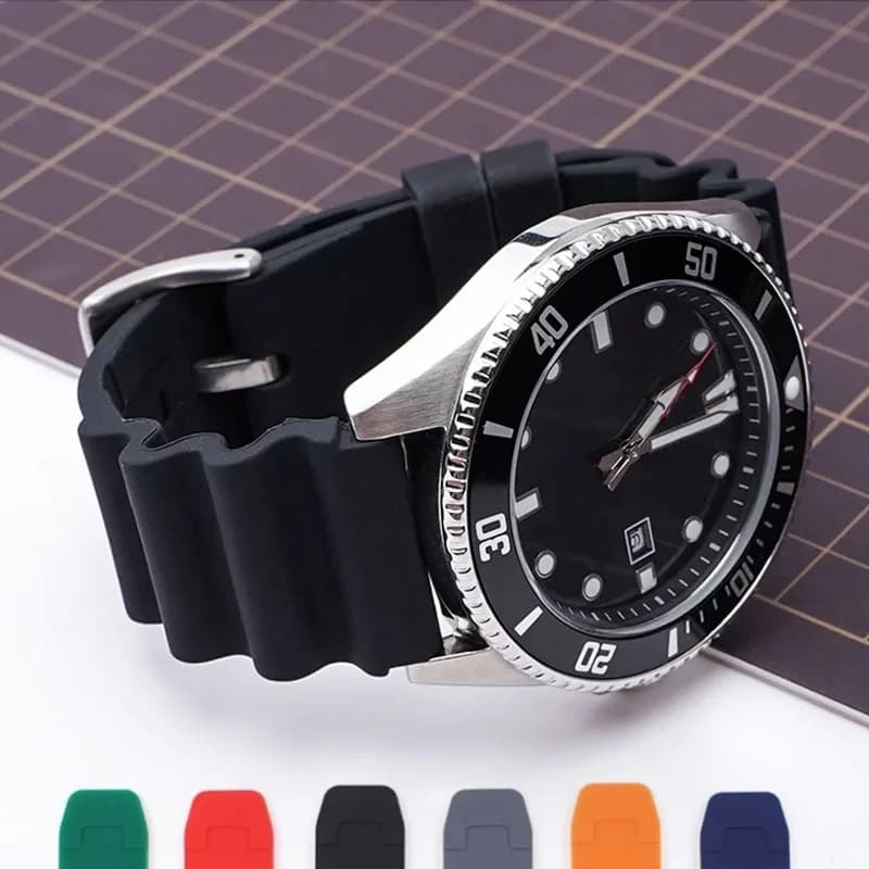 20mm 22mm Watch Band For Rolex SUBMARINER Waterproof Diving Silicone Bracelet For Seiko SKX007 SRP777J1 Sports Strap For Citizen