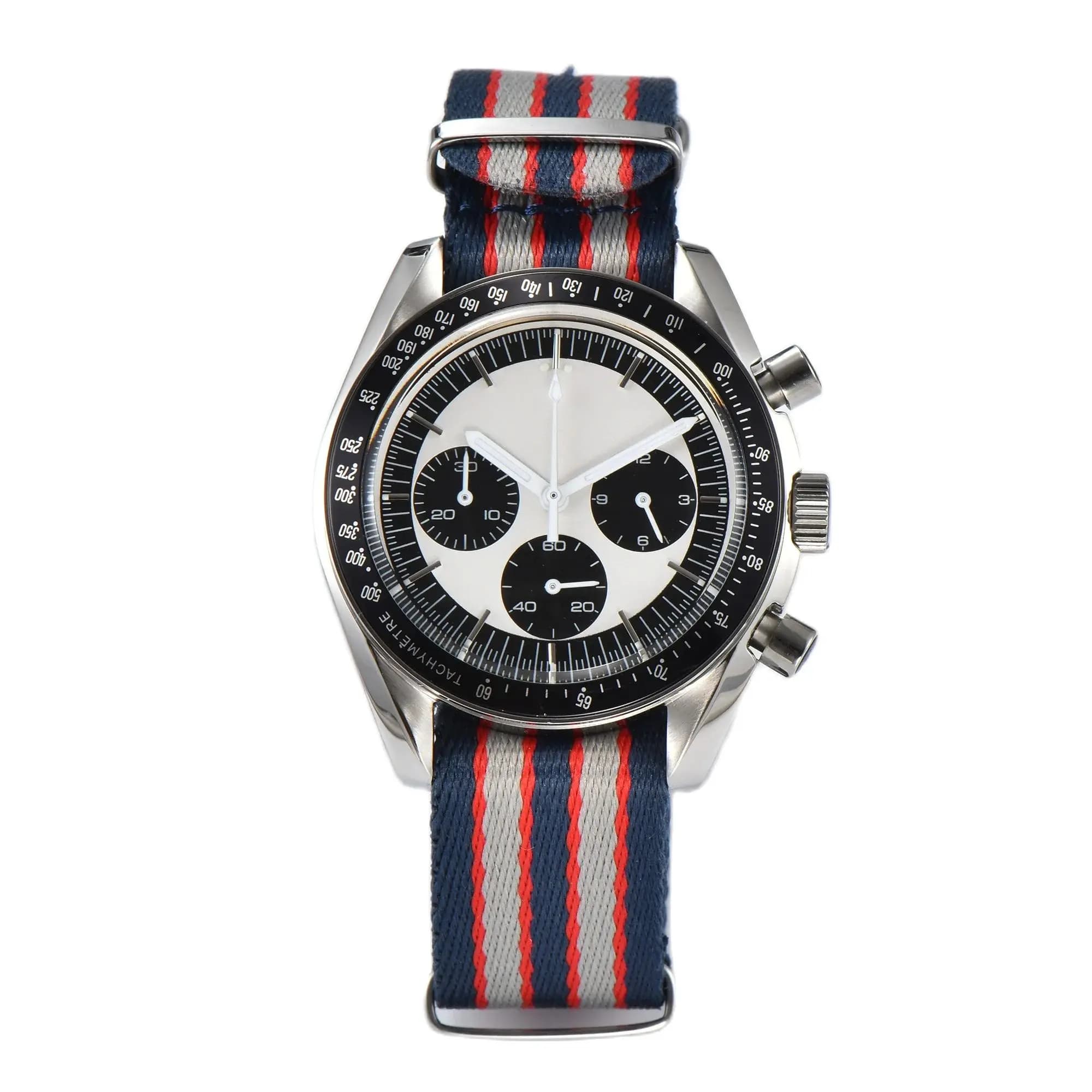 PARNSRPE Luxury Sports Men's Quartz Watches VK63 Stainless Steel Sapphire Waterproof Chronograph watches for men