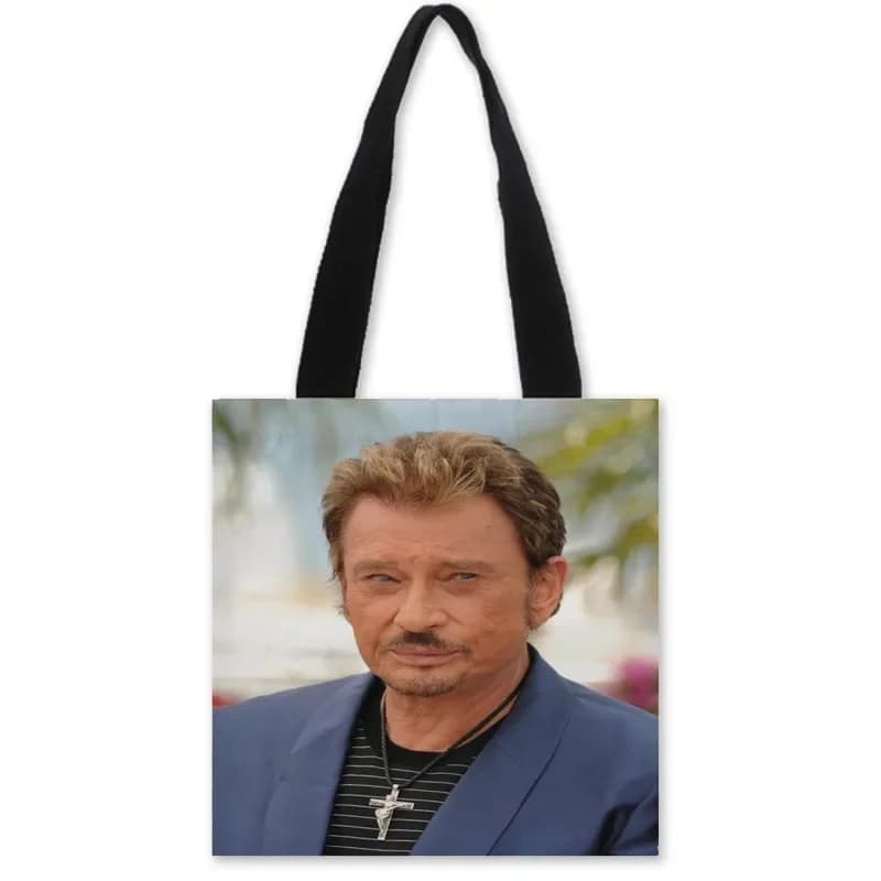 New Arrival Johnny Hallyday Handbag Fashion Printing Canvas Fabric Bags Traveling Casual Useful Cloth Shoulder Bag