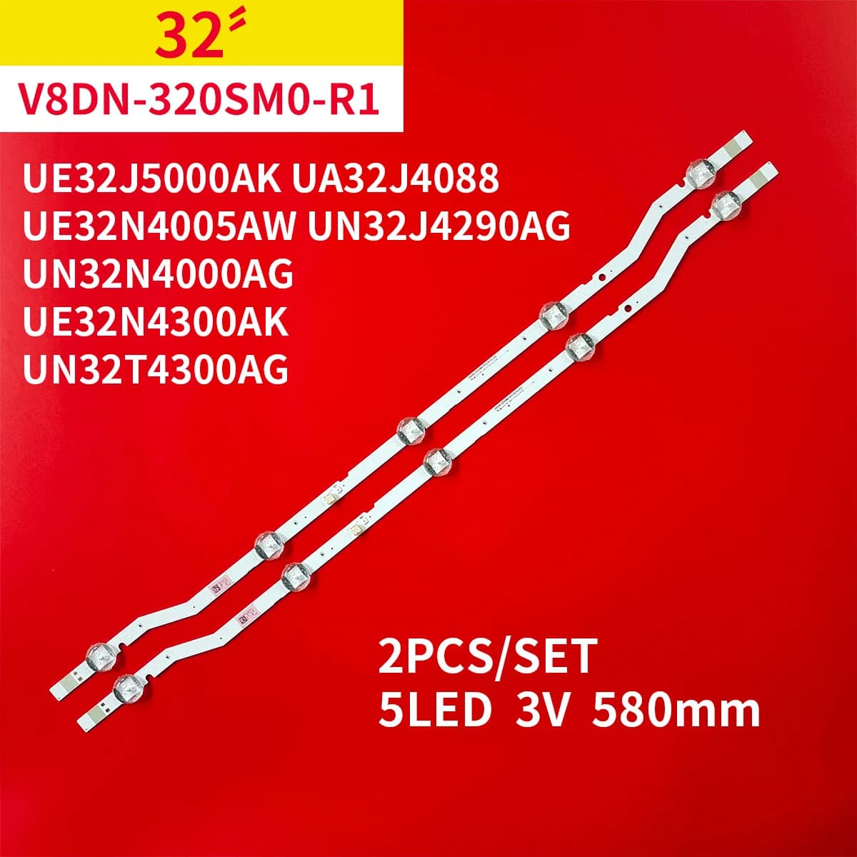 2Pcs/1Set LED Backlight Strip for SAMSUNG UE32J5000AK UA32J4088 UE32N4005AW UN32J4290AG UN32N4000AG UE32N4300AK UN32T4300AG