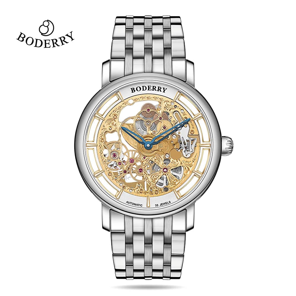 Boderry Watches Automatic Mechanical ELITE II Waterproof Sapphire Crystal Glass Wristwatches HANGZHOU CAL.5521 Movement For Men