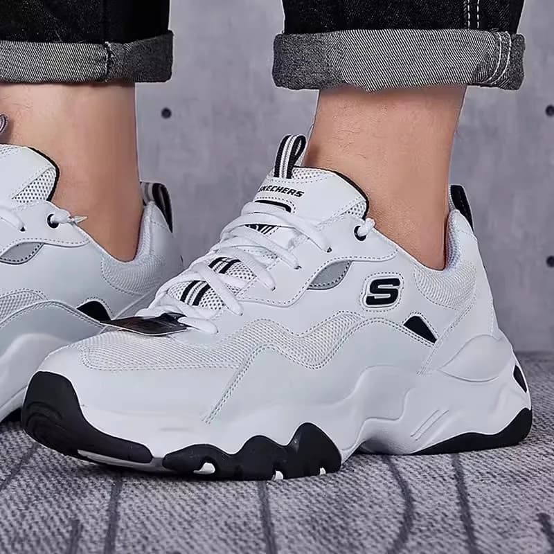 Skechers men's sneakers Classic Fashion Casual shoes Retro shock absorbing panda shoes