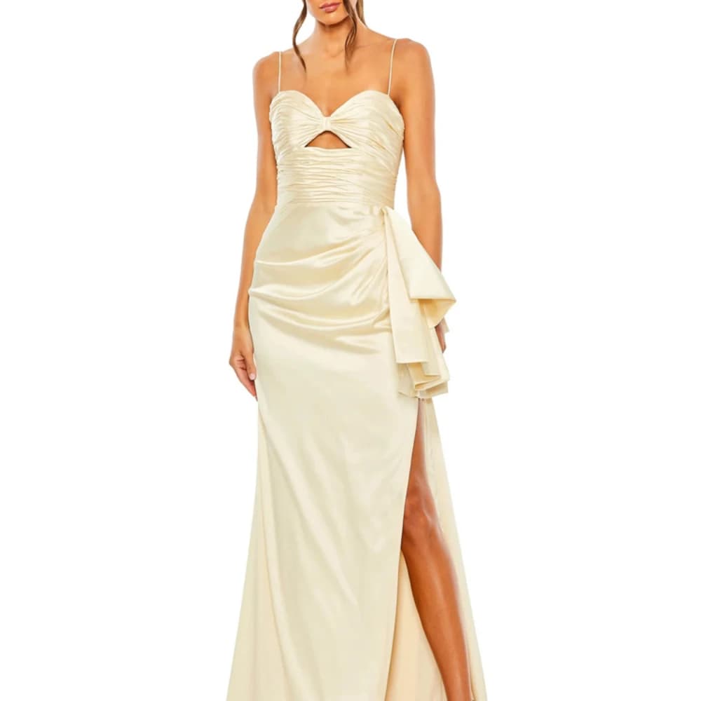 New Product Sweetheart Neckline Spaghetti Straps Prom Dress Sex High Slit Open Back Thigh-High Front Slit Party Gowns for Women