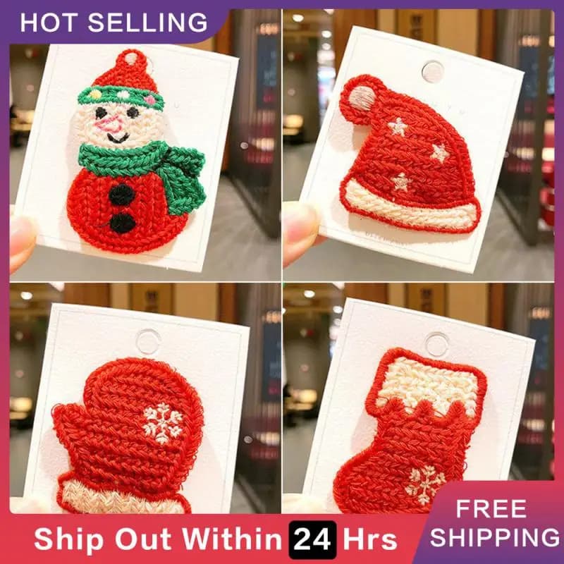 Hairpin Easy To Carry Convenient Headgear Festive Hairpins Childrens Headwear Not Harmful To Hair Cozy Snowman Hairpin Durable
