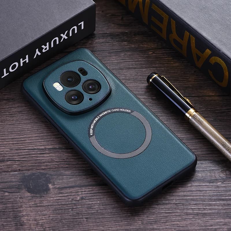 Case For Honor Magic 6 Pro Funda Magnetic Wireless Charging PU Leather+TPU Cover For Honor Magic 6 Pro Case