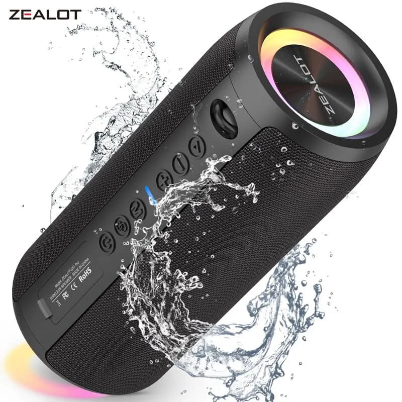 ZEALOT-S51PRO 40W High-power Bluetooth Speaker 3D Stereo Bass Bluetooth Speaker Portable IPX5 Waterproof Suitable TWS Boom Box