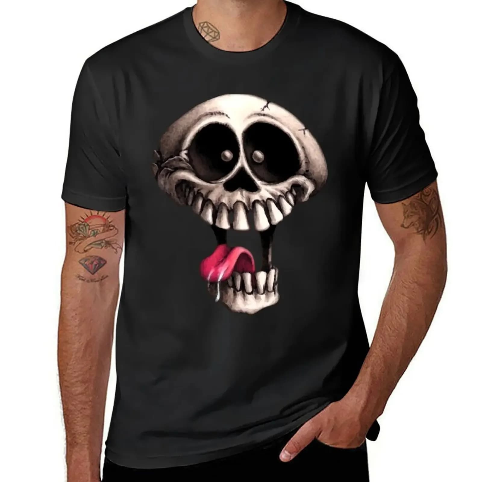 Crazy Skull T-Shirt boys whites cute clothes men workout shirt