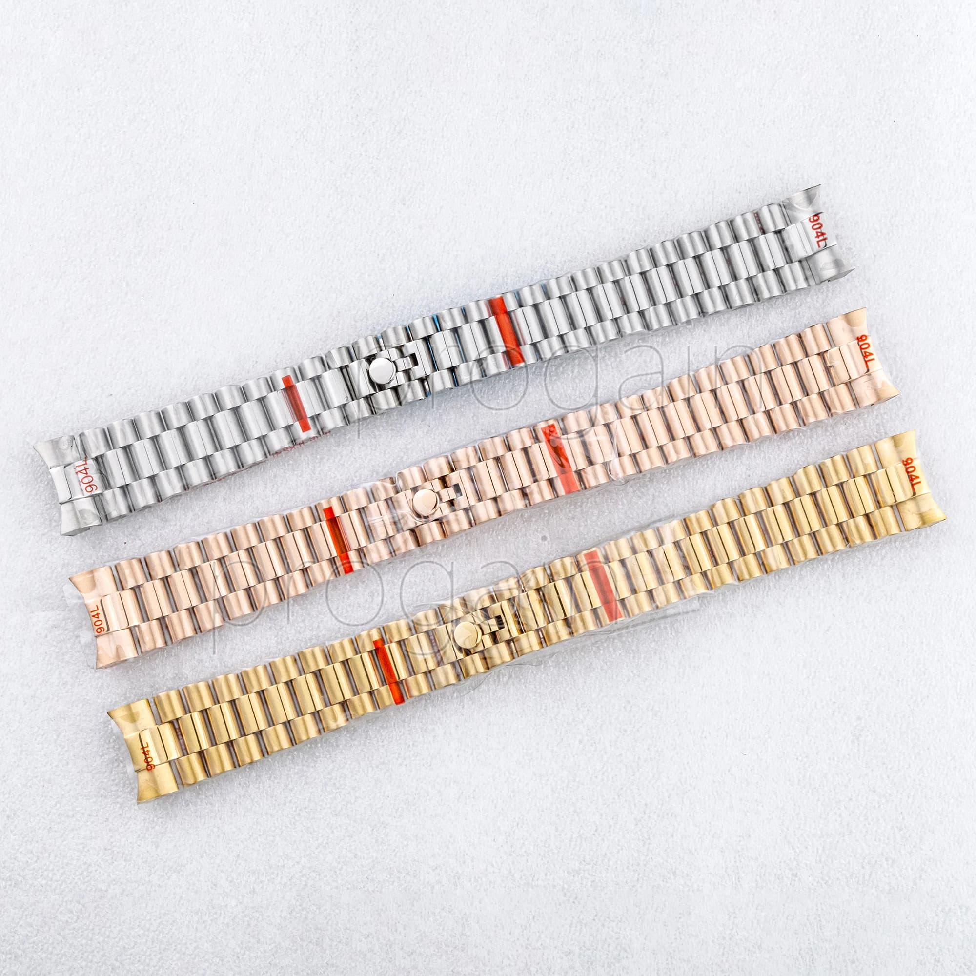 20mm President Watchband Stainless Steel Strap for Datejust Watch Strap Parts Wristband Replacement Accessories Repair