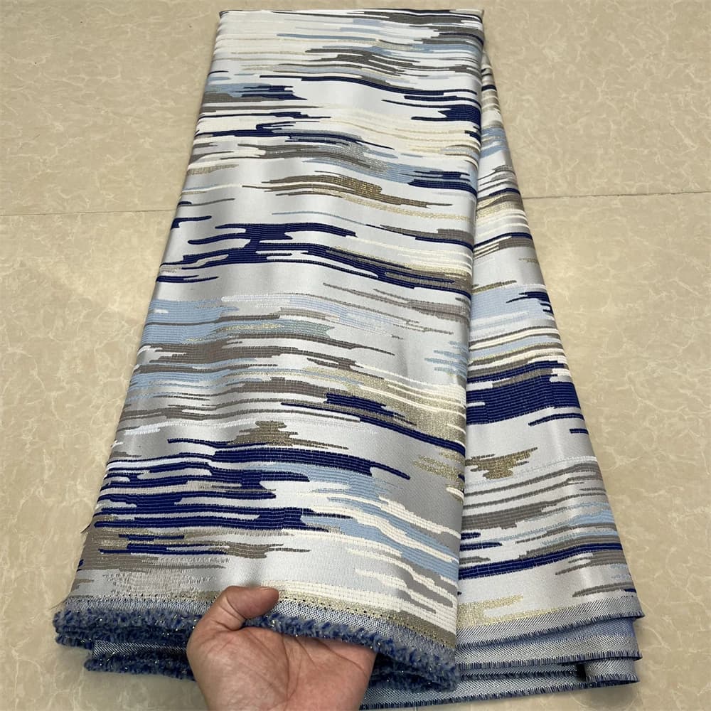 Jacquard Brocade Lace Fabric,Nigerian African Embroidery,2024,Party Dresses,Tulle,Fashion,Fabrics For Sewing By Meter,5 Yards