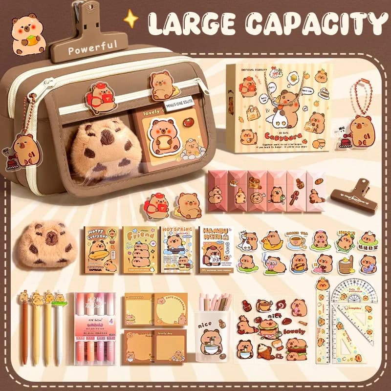 Kawaii Large Capacity Pencil Capillary Cases For School Bag Pouch Box Back to School Supply Supplies Girl Kit Cute Stationery