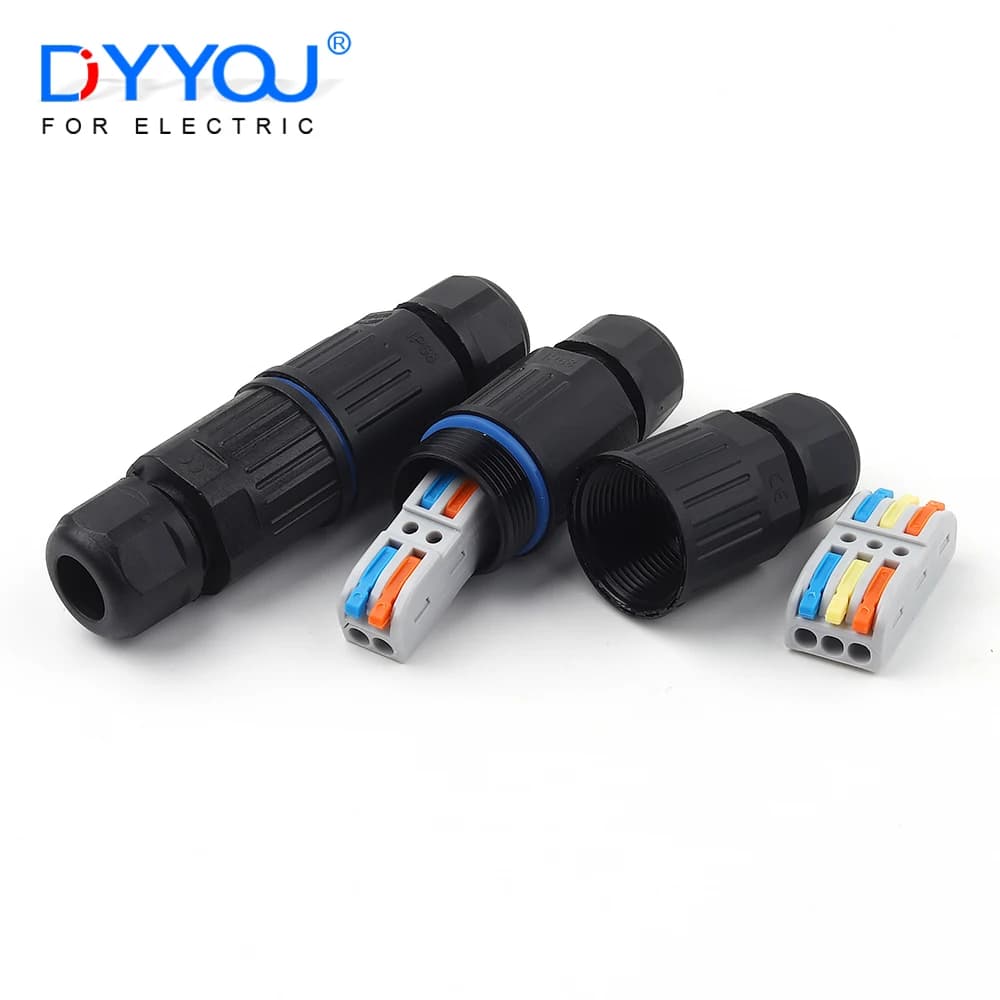IP68 Waterproof Electrical Cable Connector, Outdoor 2/3 Way Junction Box, Waterproof Wire Connectors with Replaceable Lever Wire