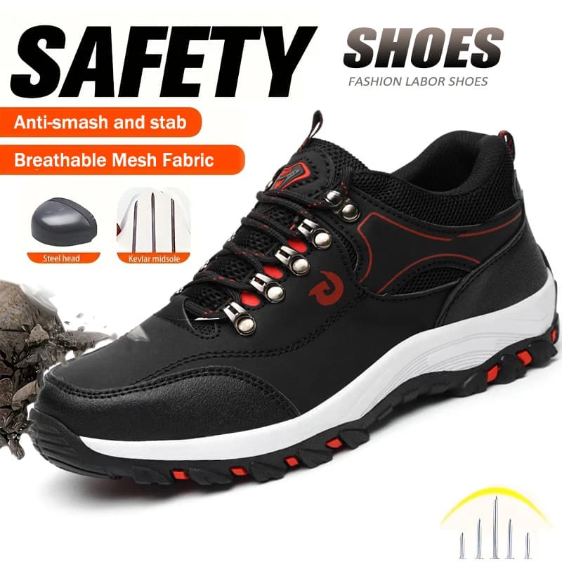 Men Work Safety Shoe Boots Steel Toe Security Protection Shoes Anti-Smash Anti-puncture Constrcution Shoes Man Work Boots