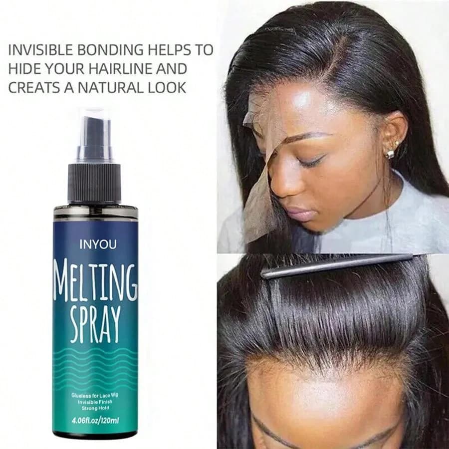 Lace Melting Spray, Lace Wig Melting Spray,Strong Natural Finishing Hold, Wig Melting Spray