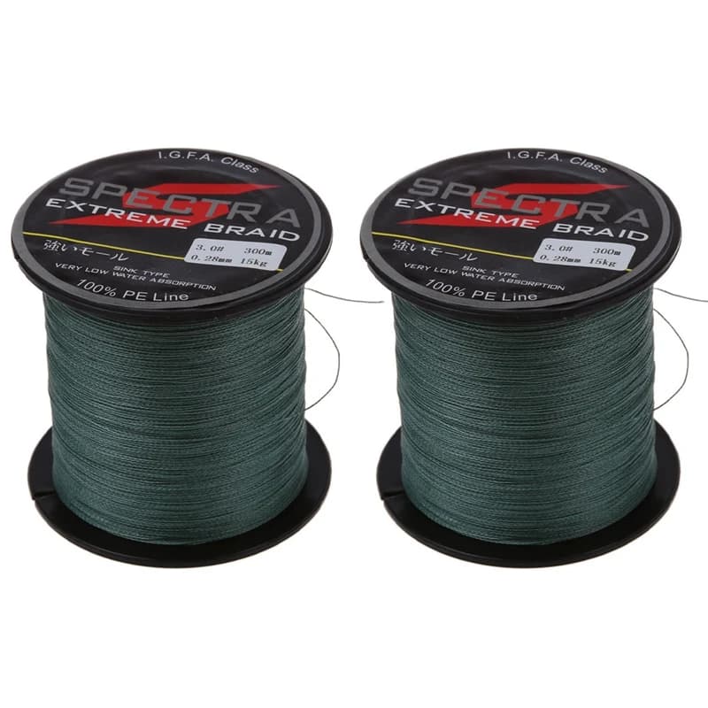 2X Nylon Braid Fishing Wire 30Lb 300M 11Kg For Lure Train