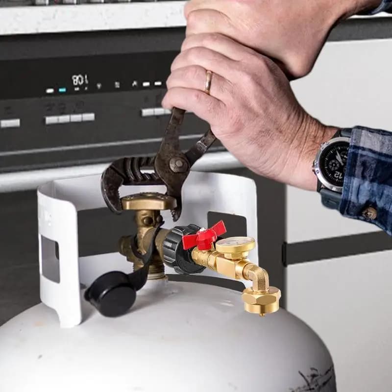 Propane Bottle Refill Adapter 1 Lb Propane Tank Refill Adapter Valve With Gauge And Valve Propane Refill Accessory Tank